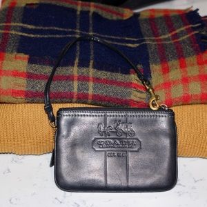 Vintage coach leather wristlet